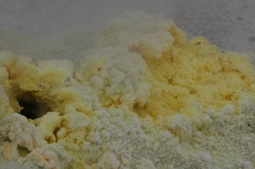 Sulfur Crystals at Mutnovsky
